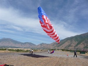 launching US flag kite.JPG